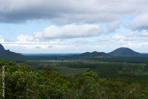 Glass House Mountains National Park landscape, Queensland, Australia