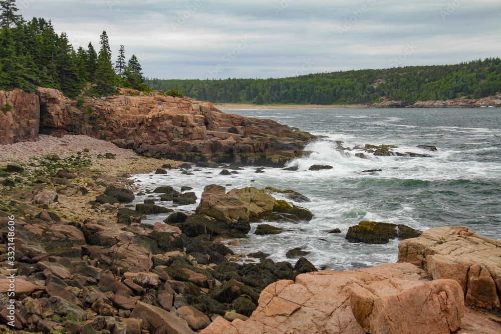 Rocks and sea, Acadia National Park, Bar Harbor, Maine
