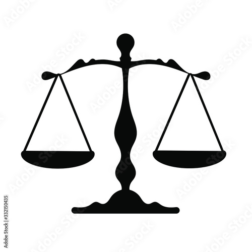 justice icon on white background