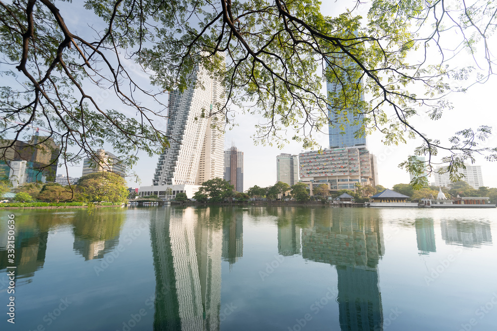 Beautiful Colombo city buildings and skyline in Sri Lanka