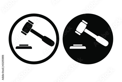 justice icon on white background