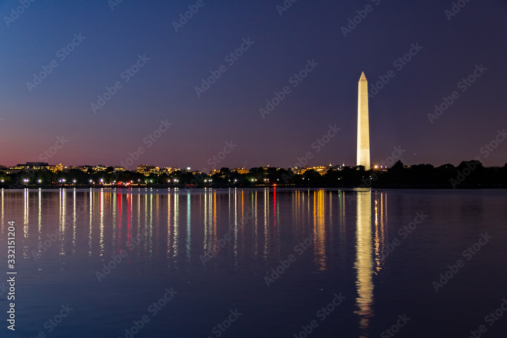 Washington Monument night refections, Washington, DC