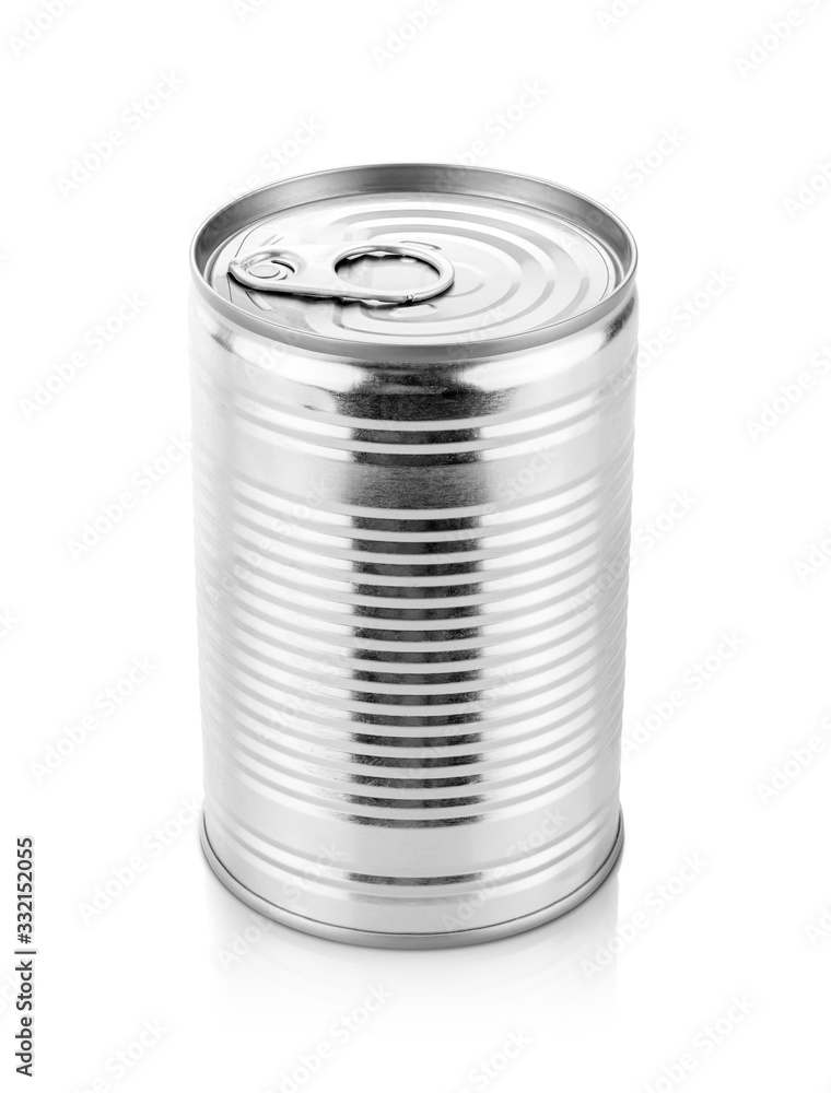 metalic tin can for preserved product design mock-up isolated on white background metalic tin can for preserved product design mock-up isolated on white background