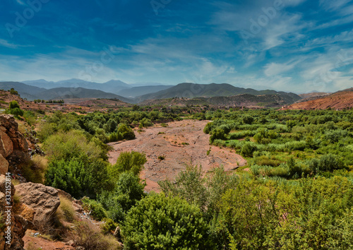 Stunning panorama over the Atlas mountain in Morocco
