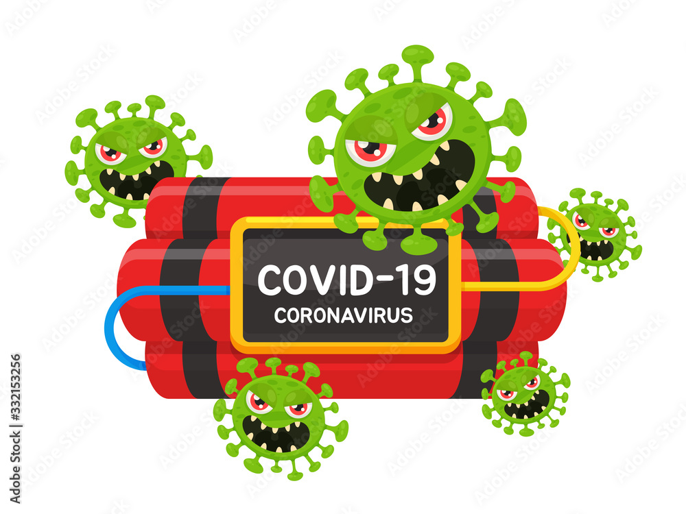 Φωτογραφία The spread of the corona virus is like a time bomb that counts down the time to destroy humans