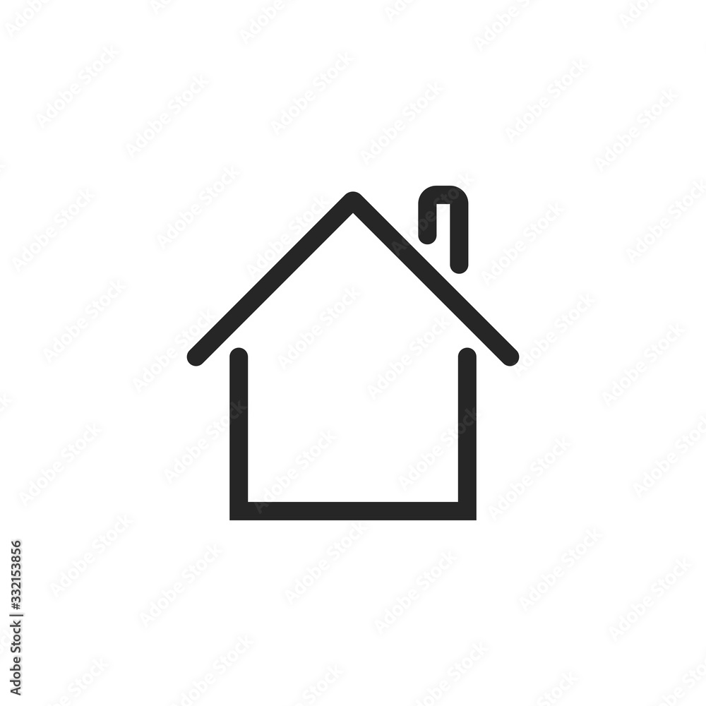 House icon. Smart house symbol or real estate agency sign isololated in white background. Vector EPS 10 House icon. Smart house symbol or real estate agency sign isololated in white background. Vector EPS 10
