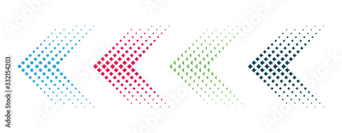 HALFTONE DESIGN. ARROR VECTOR ILLUSTRATION. TEMPLATE GRAPHIC ELEMENTS.