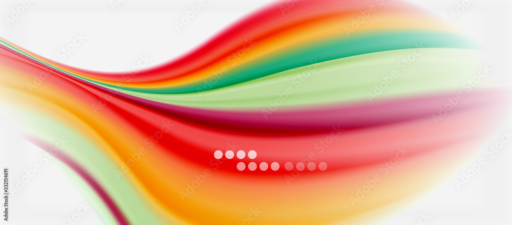 Wave lines abstract background, smooth silk design with rainbow style colors. Liquid fluid color waves. Vector Illustration Wave lines abstract background, smooth silk design with rainbow style colors. Liquid fluid color waves. Vector Illustration