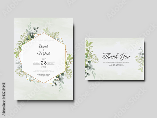 beautiful floral wedding invitation card