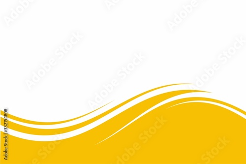 Abstract Yellow White Wave Background Design with Empty Space for Text Template Vector photo