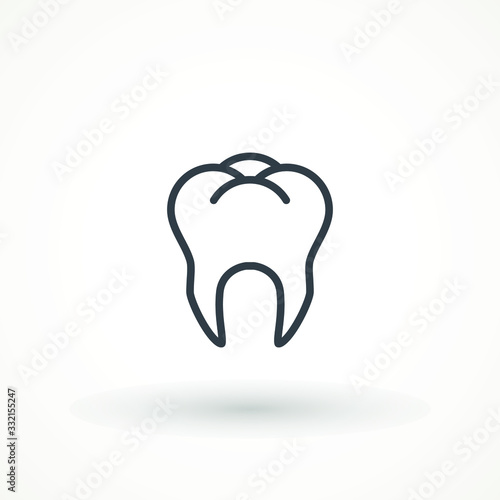 Tooth healthy icon, Editable strok clean tooth, dentistry symbol, care, dentist icon, medical sign, healthy, Smile Dental logo Template