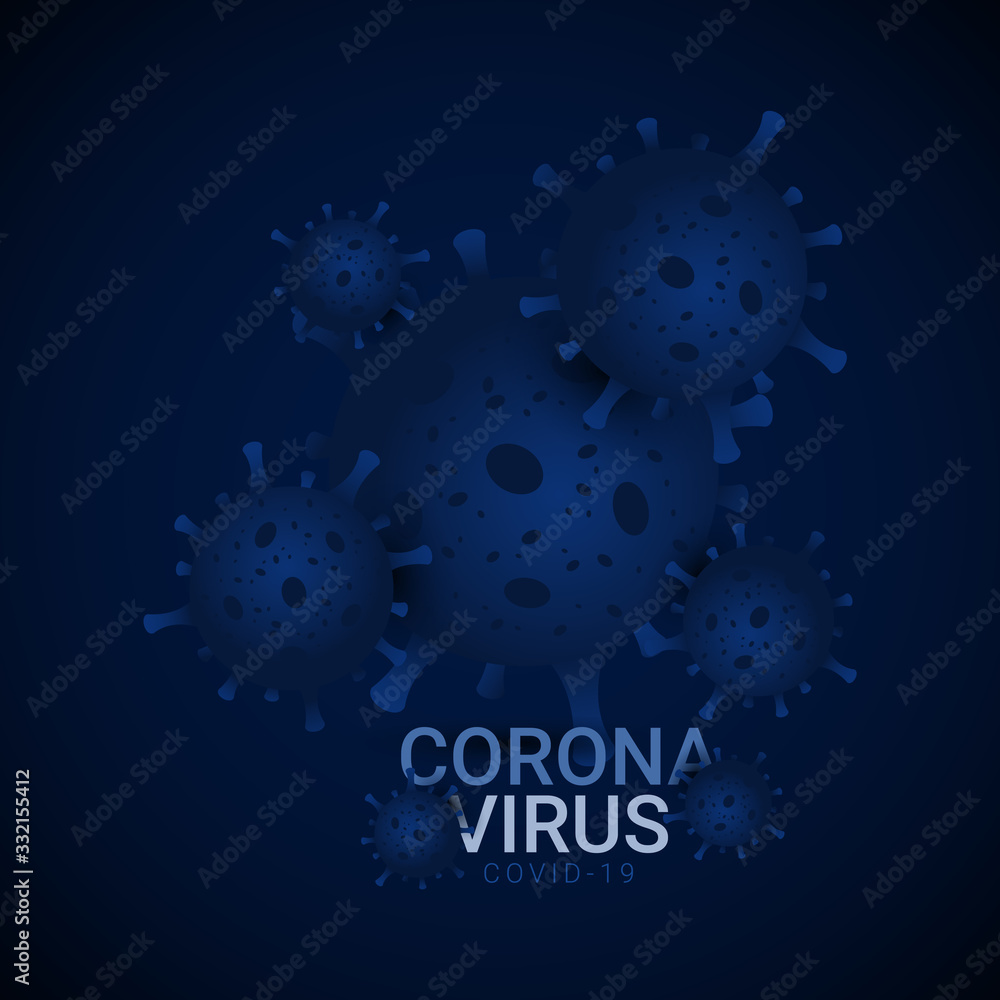 Corona virus Covid-19 Vector Template Design Illustration