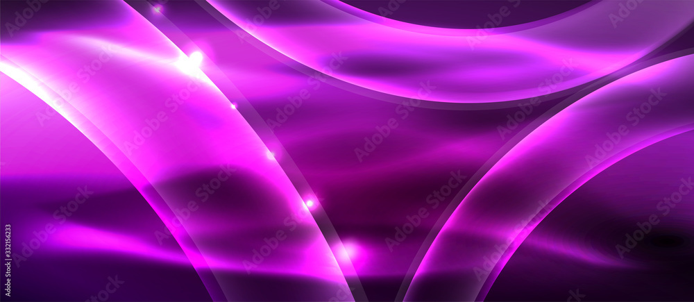 Abstract background. Shiny design neon waves with light effects, techno trendy design. Vector Illustration For Wallpaper, Banner, Background, Card, Book Illustration, landing page Abstract background. Shiny design neon waves with light effects, techno trendy design. Vector Illustration For Wallpaper, Banner, Background, Card, Book Illustration, landing page