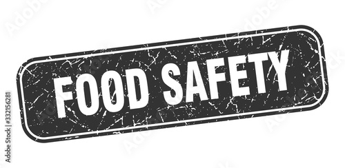 food safety stamp. food safety square grungy black sign.