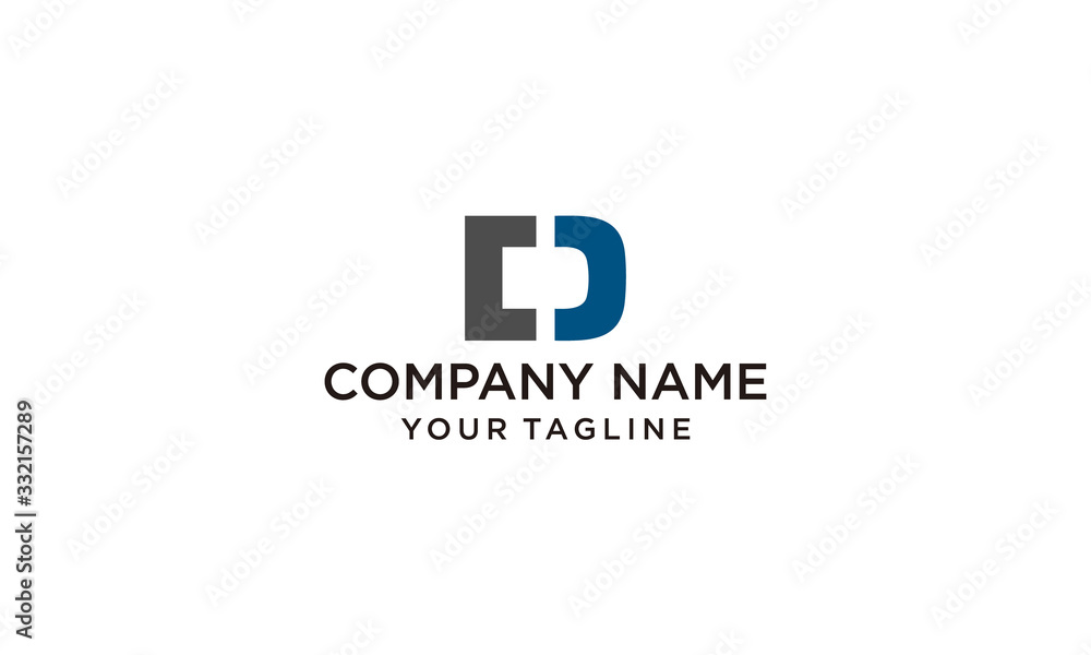 COMBINATION OF TWO LETTERS C AND D BECOME ONE, SIMPLE CONCEPT, LOGO DESIGN