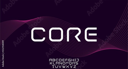 CORE, FUTURISTIC MODERN SCIENCE FICTION FONT ALPHABET
