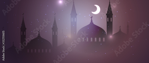 Culture religion Islam, eastern tradition. Ramadan holiday. Background vector.