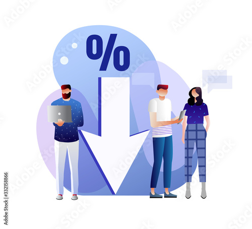 Percent presses down arrow