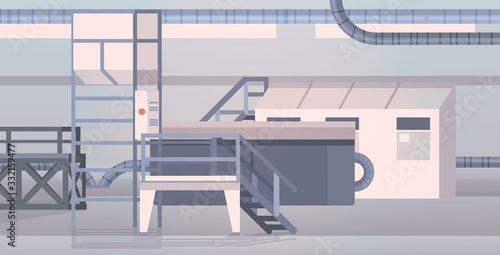 modern lab interior empty no people chemical laboratory for experiments or technology research secret bunker with furniture horizontal vector illustration