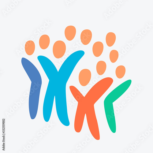 Crowd of people. Vector illustration.