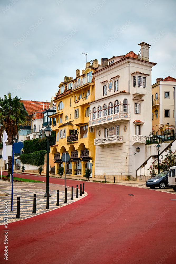 Historic buildings in Cascais, Portugal.