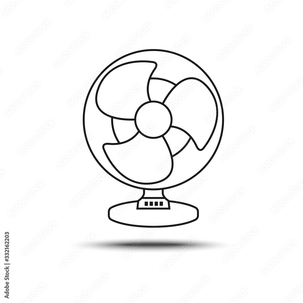 thin line icons for electric fan,vector illustrations thin line icons for electric fan,vector illustrations