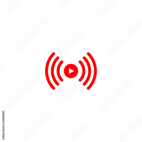 Livestream icon for streaming video gatherings online