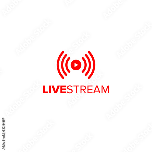 Livestream icon for streaming video gatherings online