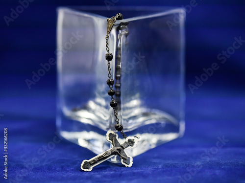 crucifix of Jesus on a beaded chain