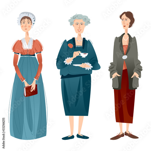 History of England. Famous English writers. Jane Austen, Agatha Christie, Virginia Woolf.