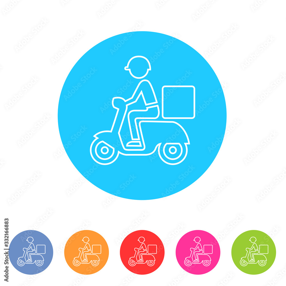 Food delivery icon flat web sign symbol logo label