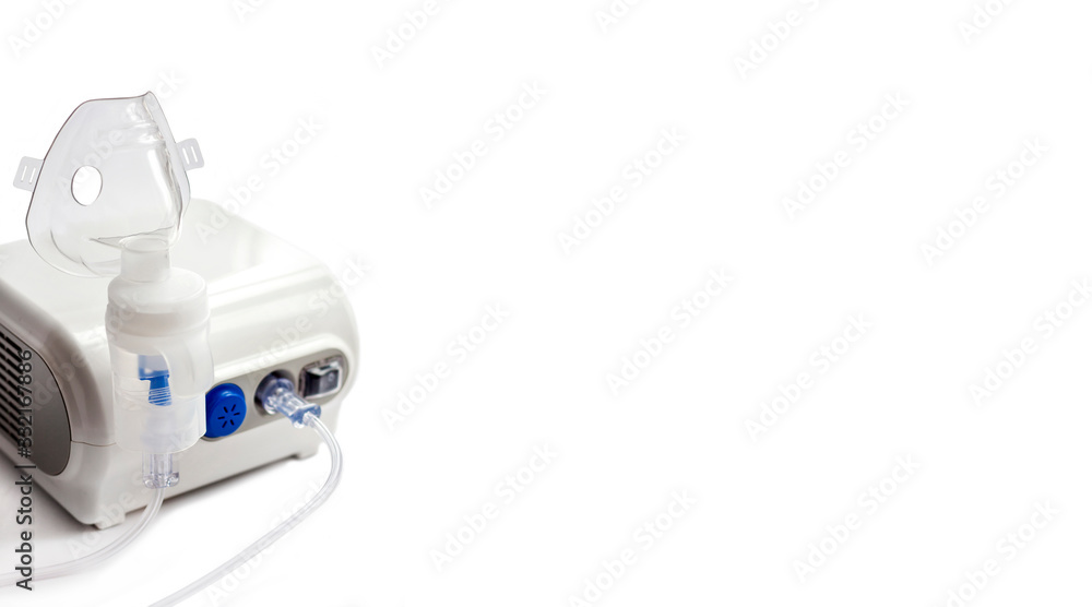 Nebulizer - medical equipment for inhalation with respiratory mask Nebulizer - medical equipment for inhalation with respiratory mask