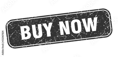 buy now stamp. buy now square grungy black sign.