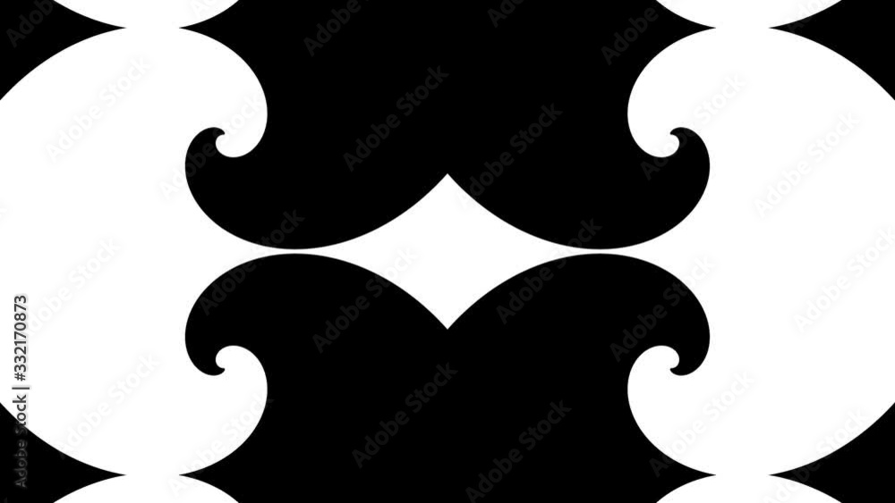 Moving geometric black and white shapes. Seamless looping footage.