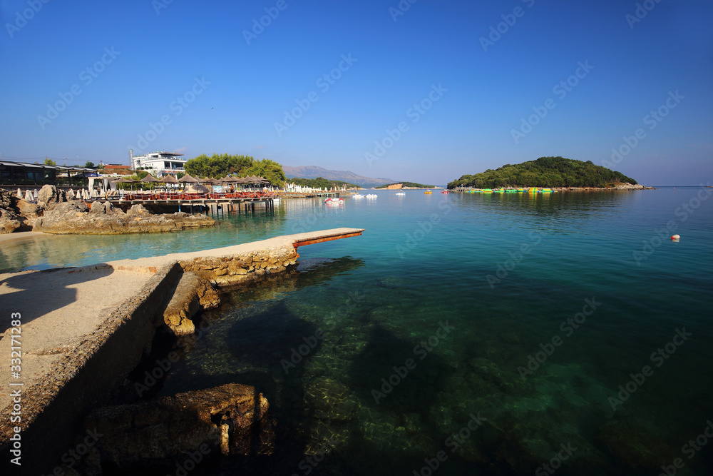  The seaside town of Ksamil in Albania