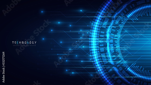 blue abstract technology vector background,virtual reality communication network cyberspace business background,futuristic abstract circuit connection background