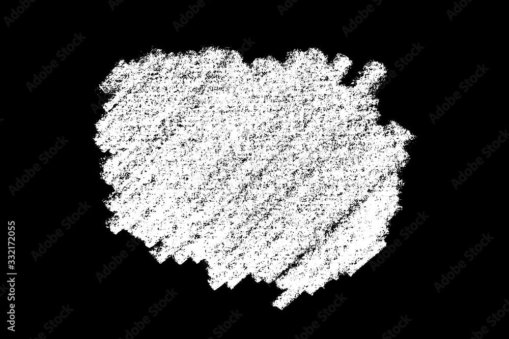 Scribble hand drawn in chalk on black background. Monochrome stain element. Digitally generated image. Vector illustration, Eps 10. - obrazy, fototapety, plakaty 