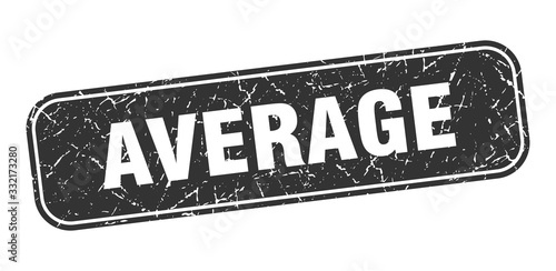 average stamp. average square grungy black sign.