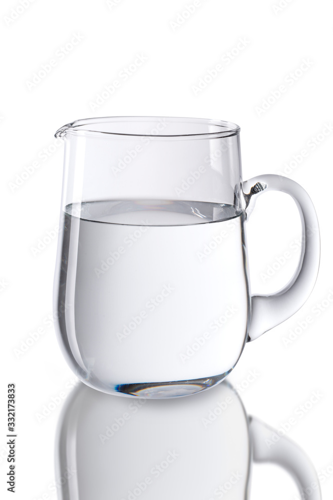 Pitcher with water on white background Pitcher with water on white background
