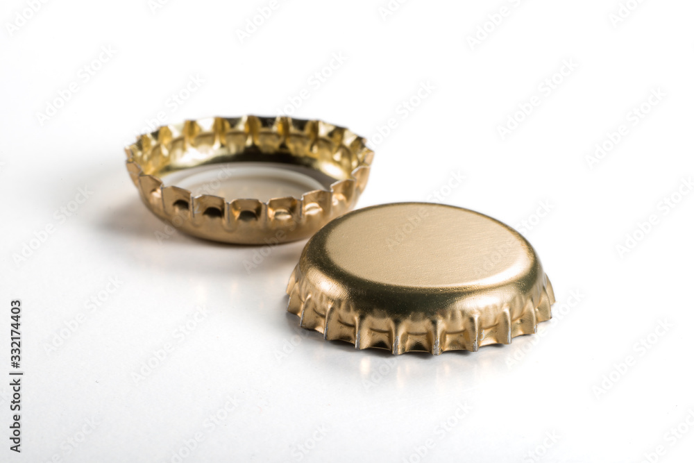 Golden crown caps without logos Golden crown caps without logos
