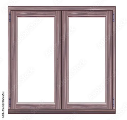 Vector window frame isolated.