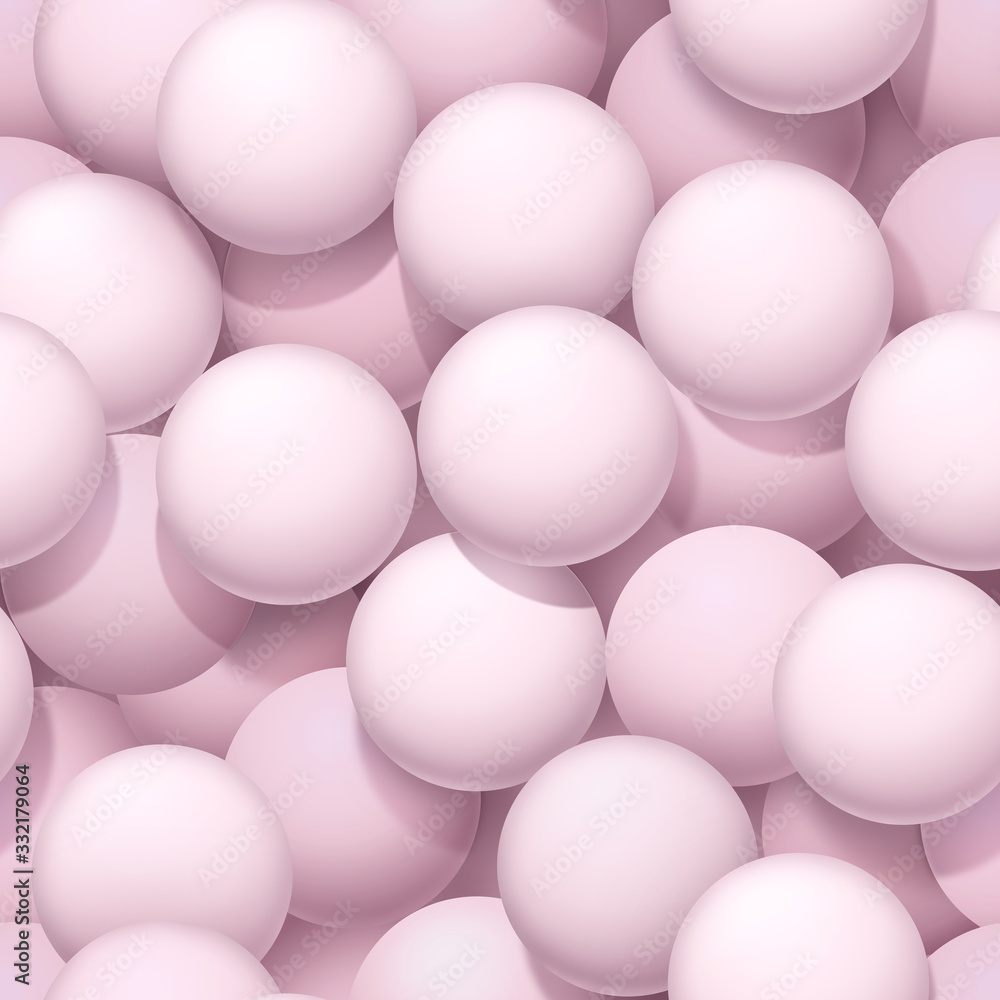 Seamless pattern with light pink balls. Minimal poster consept, 3d illustration. Abstract pastel background. Seamless pattern with light pink balls. Minimal poster consept, 3d illustration. Abstract pastel background.