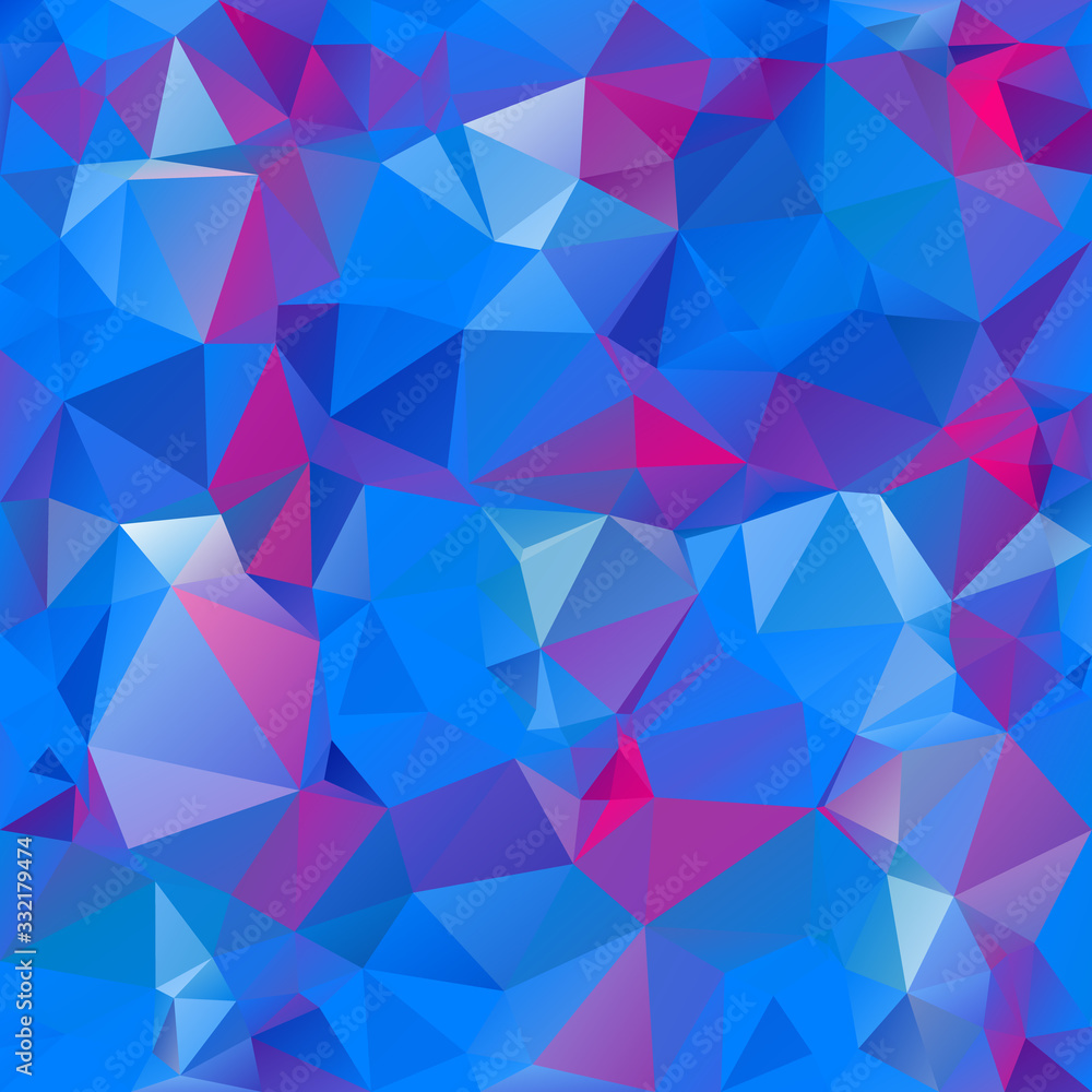 vector abstract irregular polygon square background - triangle low poly pattern - color bright vibrant blue and hot pink magenta vector abstract irregular polygon square background - triangle low poly pattern - color bright vibrant blue and hot pink magenta