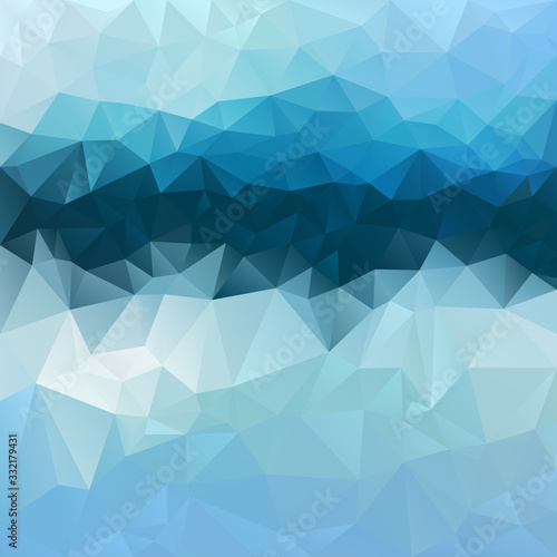 vector abstract irregular polygon square background - triangle low poly pattern - color aegean stone spruce cerulean sky arctic blue