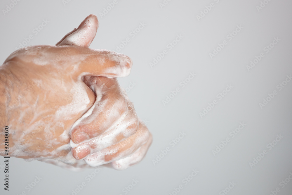 washing hands isolated on white background washing hands isolated on white background