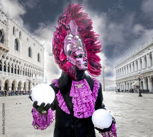 The beautiful masks in the Venice carnival photo