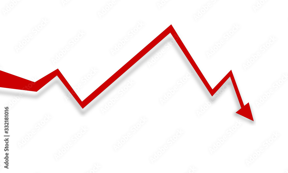 Börse Trend Crash negativ rot Business Pfeil Börse Trend Crash negativ rot Business Pfeil