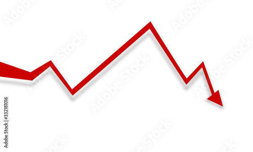 Börse Trend Crash negativ rot Business Pfeil