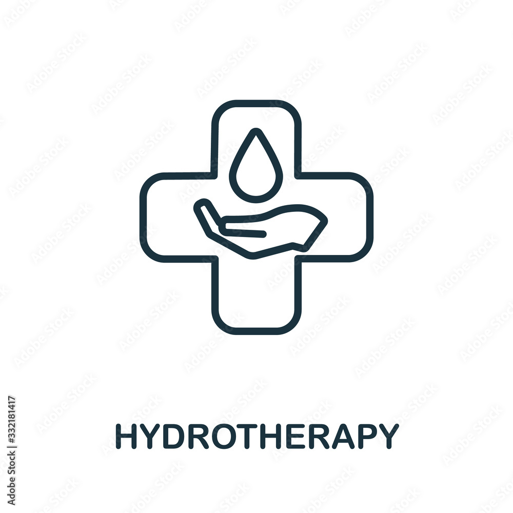 Hydrotherapy icon from alternative medicine collection. Simple line Hydrotherapy icon for templates, web design and infographics Hydrotherapy icon from alternative medicine collection. Simple line Hydrotherapy icon for templates, web design and infographics