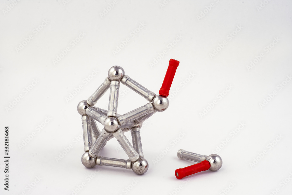 Magnetic toys constructions molecule 3d model Magnetic toys constructions molecule 3d model